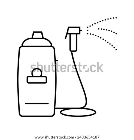 portable shower glamping line icon vector. portable shower glamping sign. isolated contour symbol black illustration