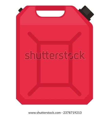 Portable spare gas can isolated icon, driving and travel concept