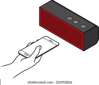 A portable speaker.