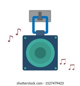 portable speaker hang on wall and note