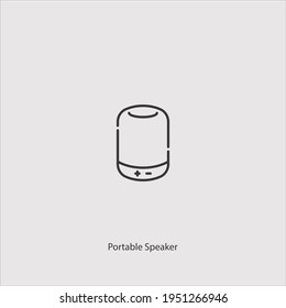 portable speaker icon vector isolated on white background