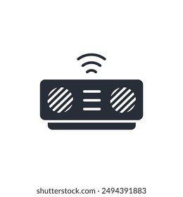 portable speaker icon. vector.Editable stroke.linear style sign for use web design,logo.Symbol illustration.