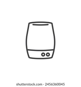 Icono de línea de altavoz portátil. signo de estilo lineal para concepto móvil y Diseño web. Icono de Vector de contorno de altavoz inteligente. Símbolo, ilustración del logotipo. Vector gráfico