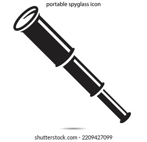 portable spyglass icon vector illustration graphic on background