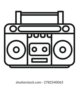 Portable stereo system playing