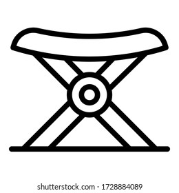 Portable stool icon. Outline portable stool vector icon for web design isolated on white background