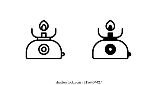 Portable stove icon, enjoy cooking outdoors and enjoying food in nature. perfect for presentations, icons on websites and mobile apps.