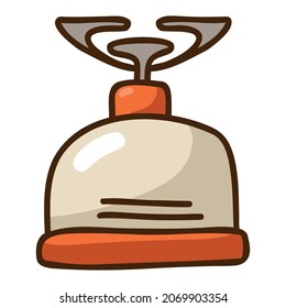 Portable stove icon. Flat vector illustration isolated on a white.