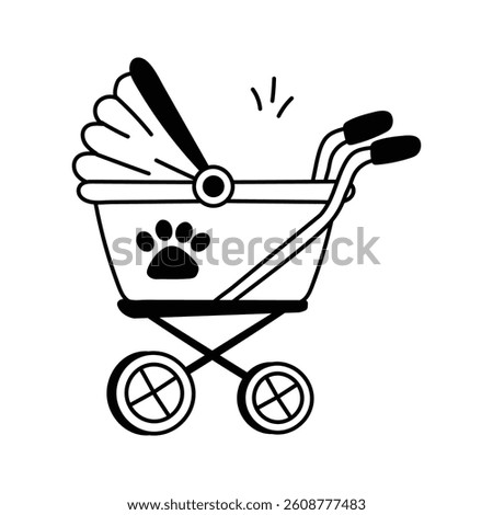 Portable stroller for easy movement of small or injured pets