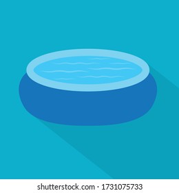 icono de piscina portátil - ilustración vectorial