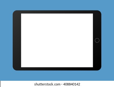 Portable tablet computer flat vector illustration for websites