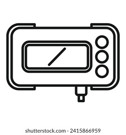 Portable taximeter device icon outline vector. Traffic meter rate. Ride vehicle