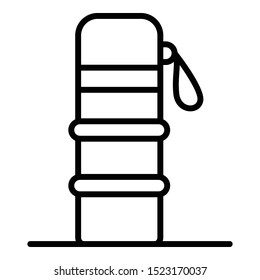 Portable thermos icon. Outline portable thermos vector icon for web design isolated on white background