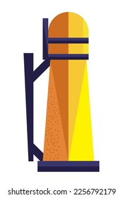 portable thermos utensil isolated icon