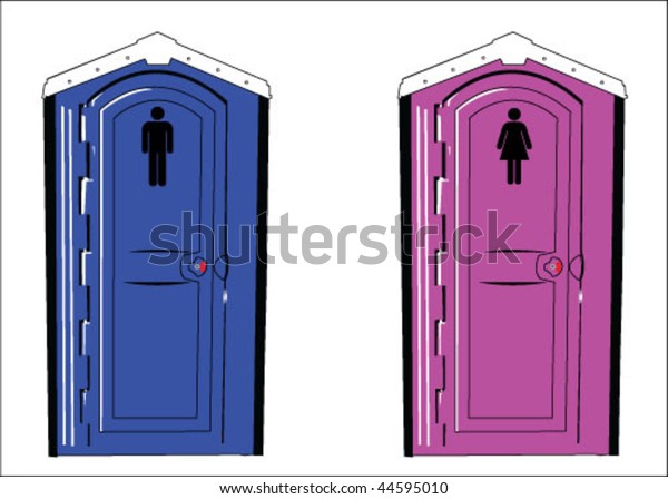 Portable Toilets Vector Stock Vector (Royalty Free) 44595010