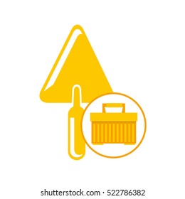 portable tool box trowel icon vector illustration eps 10