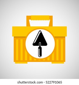 portable tool box trowel icon vector illustration eps 10
