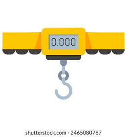 Portable travel luggage scale vector cartoon illustration isolated on a white background.