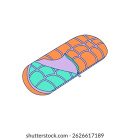 Cama portátil. Cama de dormir. Saco de dormir. Cama de acampamento. cama ao ar livre. saco de dormir portátil. saco de dormir de viagem