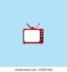 Portable TV. Vector icon.