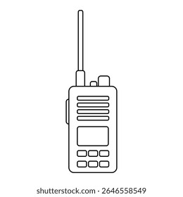 Portable two-way radio with antenna for outdoor communication