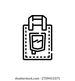 Ilustración vectorial portátil de bolso de mano, ideal para compras, eco, y diseños de moda