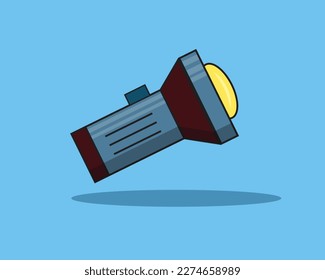 Portable Vector Torch Light Equipment Illustration