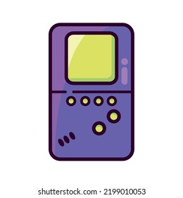 icono del estilo moderno del videojuego portátil de los años 90