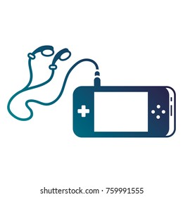 portable video game console with earphones for fun gadget