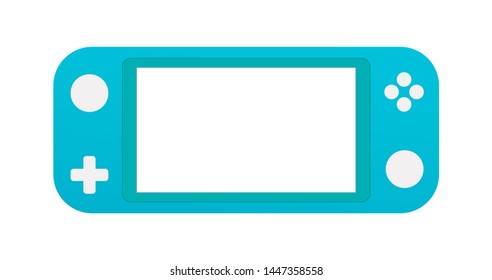 Portable Video Game Console, Handheld Gadget For Video Gaming. Vector Icons For Design, Apps And Web