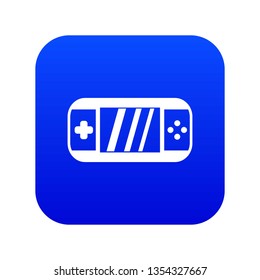 Portable video game console icon digital blue for any design isolated on white vector illustration