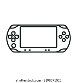 Portable video game console icon - Editable stroke