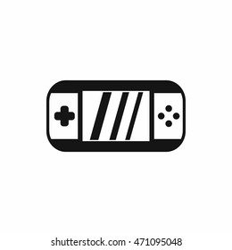 Portable video game console icon in simple style on a white background