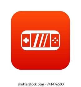 Portable video game console icon digital red for any design isolated on white vector illustration