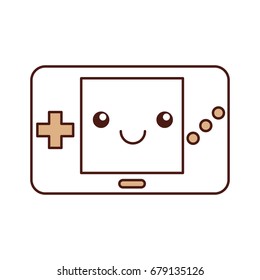 Portable video game console kawaii character