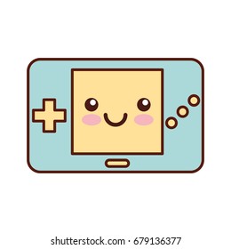 Portable video game console kawaii character