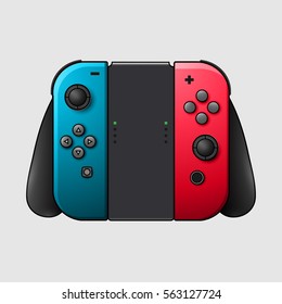 Portable video game console. Vector Illustration.