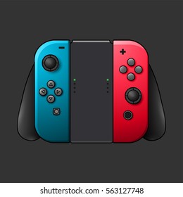 Portable video game console. Vector Illustration.