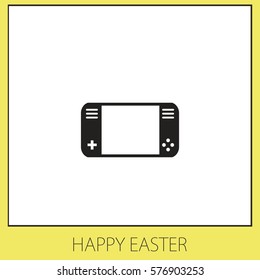 Portable video game console  Vector Icon.