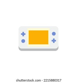 Portable video game icon in color, isolated on white background 