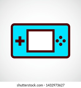 Portable Video Game Player. Simple Vector Color Icon 