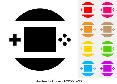 Portable Video Game Player. Vector Negative Space Icon