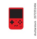 Portable video games console. Red icon
