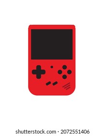 Portable video games console. Red icon