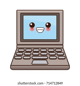 Portable videogame console cute kawaii cartoon