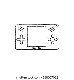 Portable videogame console icon vector illustration graphic design