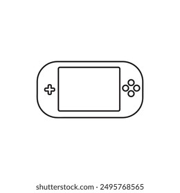 Portable videogame console outline icon. simple line trendy style illustration on white background..eps