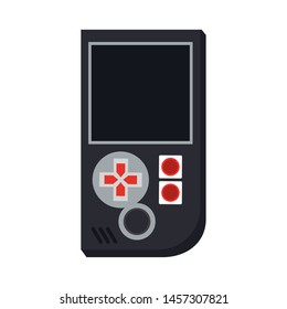 Portable videogame console technology isolated vector illustration graphic design