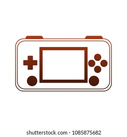 Portable videogame console technology orange lines