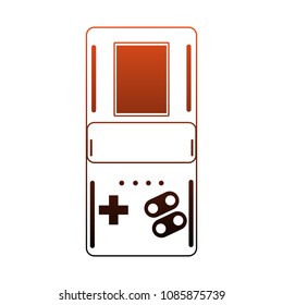 Portable videogame console technology orange lines